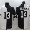 Men’s Cleveland Browns #13 Odell Beckham Jr White Black Peaceful Coexisting 2020 Vapor Untouchable Stitched NFL Nike Limited Jersey