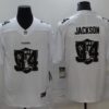 Men’s Las Vegas Raiders #34 Bo Jackson White 2020 Shadow Logo Vapor Untouchable Stitched NFL Nike Limited Jersey