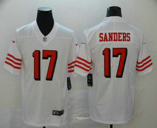 Men’s San Francisco 49ers #17 Emmanuel Sanders White New 2018 Color Rush Vapor Untouchable Limited Jersey