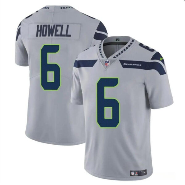 Men’s Seattle Seahawks #6 Sam Howell Gray Vapor Limited Football Stitched Jersey