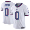 Men’s New York Giants #0 Brian Burns White Limited Football Stitched Jersey