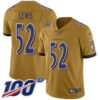 #Nike Ravens #52 Ray Lewis Gold Men’s Stitched NFL Limited Inverted Legend 100th Season Jersey