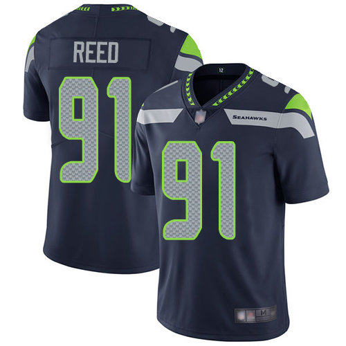 Seahawks #91 Jarran Reed Steel Blue Team Color Men’s Stitched Football Vapor Untouchable Limited Jersey