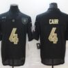 Men’s Las Vegas Raiders #4 Derek Carr Black Camo 2020 Salute To Service Stitched NFL Nike Limited Jersey