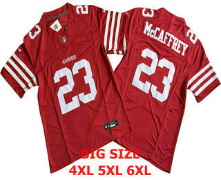 Men’s San Francisco 49ers #23 Christian McCaffrey Red FUSE Limited Vapor Stitched Jersey