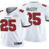 Men’s Tampa Bay Buccaneers #25 LeSean McCoy White 2021 Super Bowl LV Limited Stitched NFL Jersey