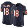 Men’s Chicago Bears #18 Caleb Williams Navy 2024 Draft F.U.S.E. Vapor Football Stitched Jersey