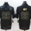 Men’s Houston Texans #99 J.J. Watt Black 2020 Salute To Service Stitched NFL Nike Limited Jersey