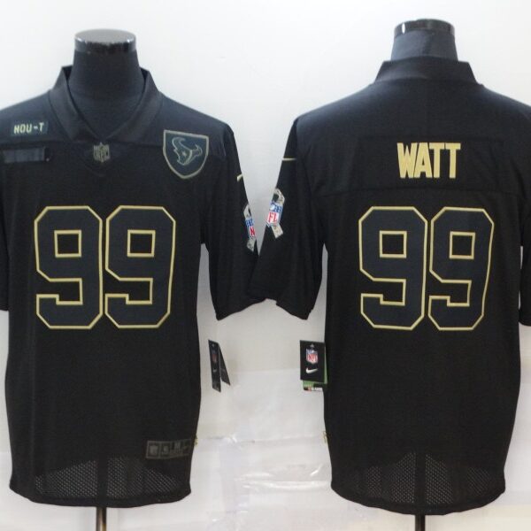 Men’s Houston Texans #99 J.J. Watt Black 2020 Salute To Service Stitched NFL Nike Limited Jersey