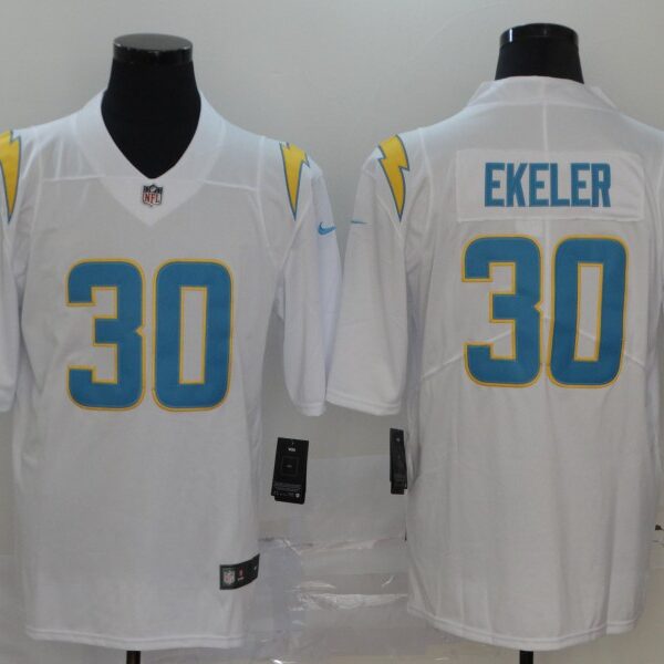 Men’s Los Angeles Chargers #30 Austin Ekeler White 2020 NEW Vapor Untouchable Stitched NFL Nike Limited Jersey