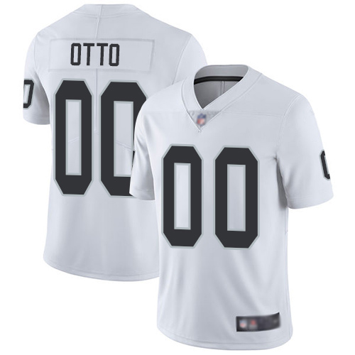 Men’s Limited #00 Jim Otto White Jersey Vapor Untouchable Road Football Oakland Raiders