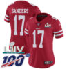 Nike 49ers #17 Emmanuel Sanders Red Super Bowl LIV 2020 Team Color Women’s Stitched NFL 100th Season Vapor Limited Jersey