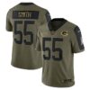 Men’s Green Bay Packers #55 Za’Darius Smith Nike Olive 2021 Salute To Service Limited Player Jersey