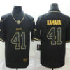 Men’s New Orleans Saints #41 Alvin Kamara Black 100th Season Golden Edition Jersey