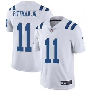 Men’s Indianapolis Colts #11 Michael Pittman Jr. White Limited Color Rush Vapor Untouchable Limited Stitched Jersey