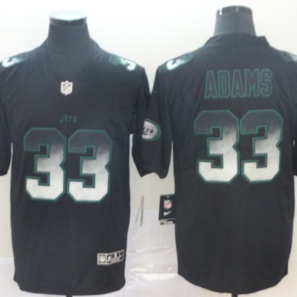 Nike Jets 33 Jamal Adams Black Arch Smoke Vapor Untouchable Limited Jersey