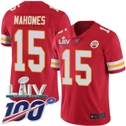 Big Size Nike Chiefs #15 Patrick Mahomes Red Super Bowl LIV 2020 Team Color Men’s Stitched NFL 100th Season Vapor Untouchable Limited Jersey