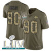 Nike Chiefs #90 Emmanuel Ogbah Olive Camo Super Bowl LIV 2020 Men’s Stitched NFL Limited 2017 Salute To Service Jersey