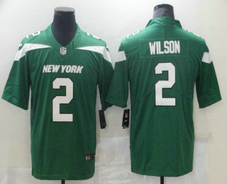 Men’s New York Jets #2 Zach Wilson Green 2021 Vapor Untouchable Stitched NFL Nike Limited Jersey
