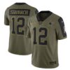 Men’s Dallas Cowboys #12 Roger Staubach Nike Olive 2021 Salute To Service Retired Player Limited Jersey