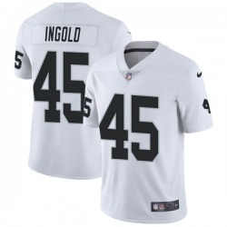 Men’s Las Vegas Raiders #45 Alec Ingold Limited White Vapor Untouchable Jersey