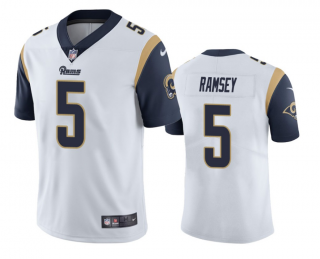 Men’s Los Angeles Rams #5 Jalen Ramsey White Vapor Untouchable Limited Stitched Jersey