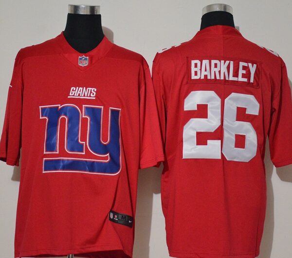 Men’s New York Giants #26 Saquon Barkley Red 2020 Big Logo Vapor Untouchable Stitched NFL Nike Fashion Limited Jersey