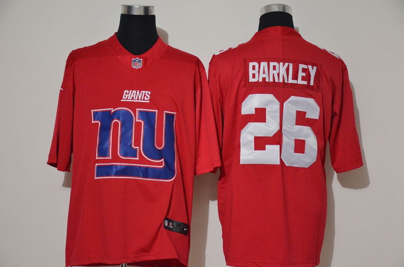 Men’s New York Giants #26 Saquon Barkley Red 2020 Big Logo Vapor Untouchable Stitched NFL Nike Fashion Limited Jersey