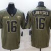 Men’s Jacksonville Jaguars #16 Trevor Lawrence 2021 Olive Salute To Service Limited Stitched Jersey