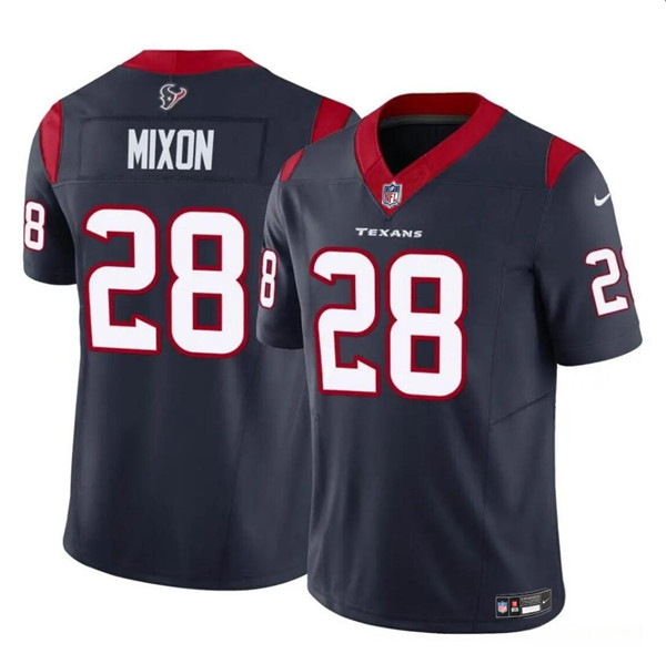 Men’s Houston Texans #28 Joe Mixon Navy 2024 F.U.S.E. Vapor Untouchable Football Stitched Jersey