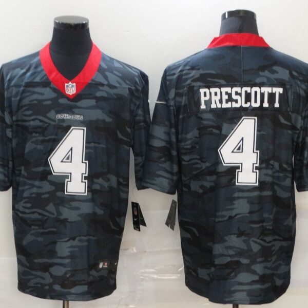 Men’s Dallas Cowboys #4 Dak Prescott 2020 Camo Limited Stitched Nike NFL Jersey