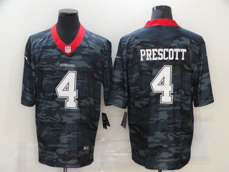 Men’s Dallas Cowboys #4 Dak Prescott 2020 Camo Limited Stitched Nike NFL Jersey