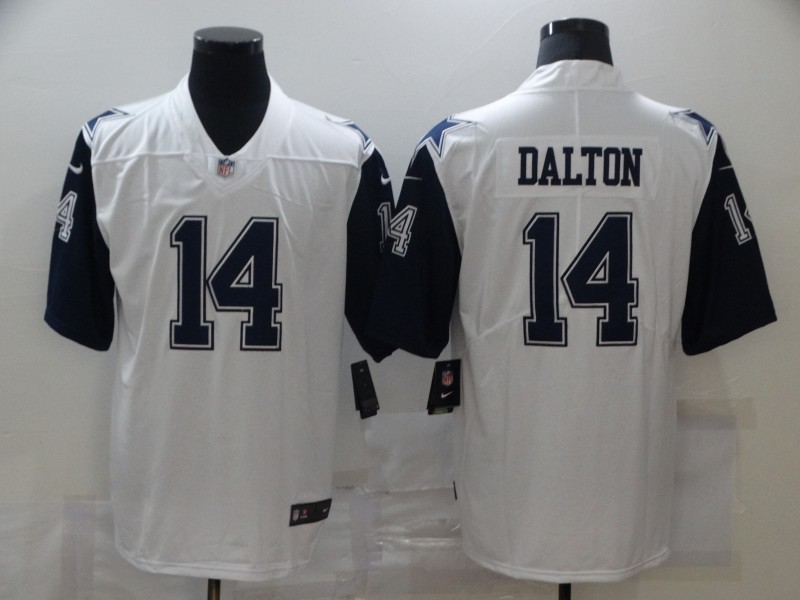 Men’s Dallas Cowboys #14 Andy Dalton White 2016 Color Rush Stitched NFL Nike Limited Jersey