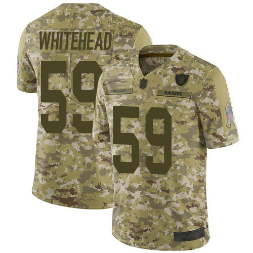 Nike Raiders #59 Tahir Whitehead Camo Men’s Stitched NFL Limited 2018 Salute To Service Jersey