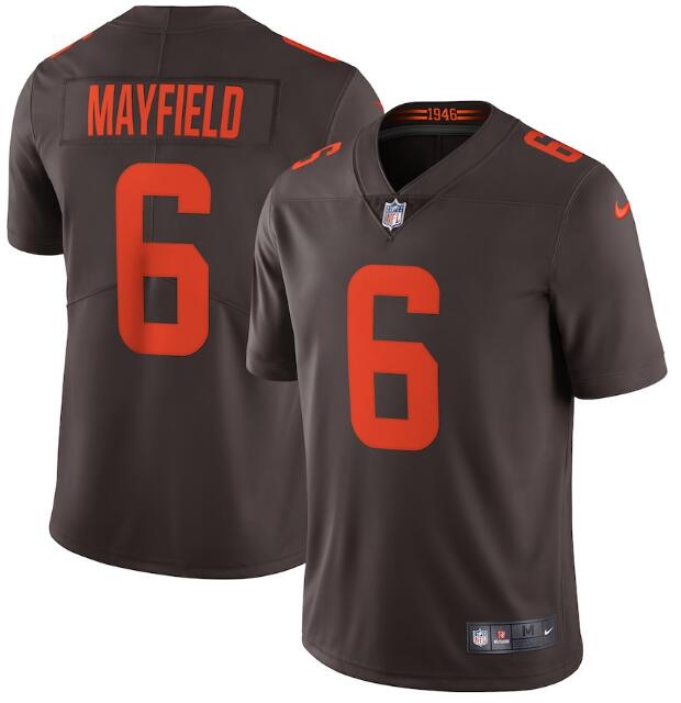 Men’s Cleveland Browns #6 Baker Mayfield Brown 2020 Alternate Vapor Untouchable Stitched NFL Nike Limited Jersey