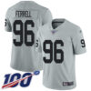 Nike Raiders #96 Clelin Ferrell Silver Men’s Stitched NFL Limited Inverted Legend 100th Season Jersey