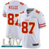 Nike Chiefs #87 Travis Kelce White Super Bowl LIV 2020 Men’s Stitched NFL Limited Team Logo Fashion Jersey