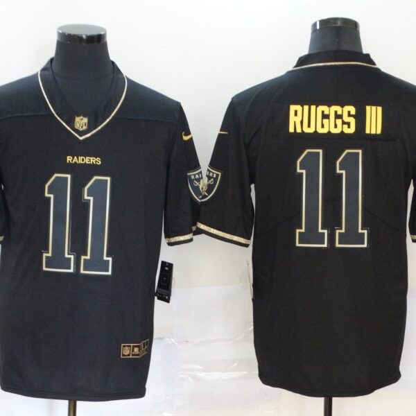 Men’s Las Vegas Raiders #11 Henry Ruggs III Black Golden Edition Jersey