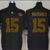 Men’s Kansas City Chiefs #15 Patrick Mahomes Black 2020 Nike Flocked Leopard Print Vapor Limited NFL Jersey