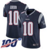 Nike Patriots #10 Josh Gordon Navy Blue Team Color Men’s Stitched NFL 100th Season Vapor Limited Jersey