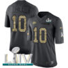 Nike Chiefs #10 Tyreek Hill Black Super Bowl LIV 2020 Men’s Stitched NFL Limited 2016 Salute to Service Jersey
