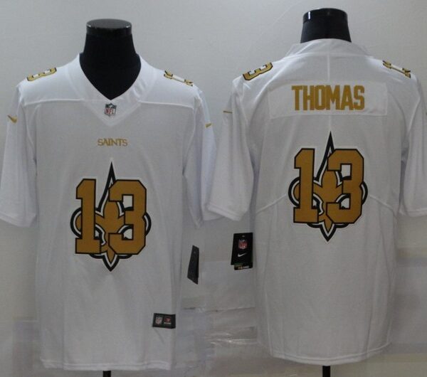 Men’s New Orleans Saints #13 Michael Thomas White 2020 Shadow Logo Vapor Untouchable Stitched NFL Nike Limited Jersey