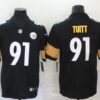 Men’s Pittsburgh Steelers #91 Stephon Tuitt Black 2020 Vapor Untouchable Stitched NFL Nike Throwback Limited Jersey