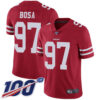 Size XXXXL 49ers #97 Nick Bosa Red Team Color Men’s Stitched Football 100th Season Vapor Limited Jersey