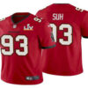 Men’s Tampa Bay Buccaneers #93 Ndamukong Suh Red 2021 Super Bowl LV Limited Stitched NFL Jersey