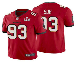 Men’s Tampa Bay Buccaneers #93 Ndamukong Suh Red 2021 Super Bowl LV Limited Stitched NFL Jersey
