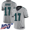 Nike Eagles #17 Alshon Jeffery Silver Men’s Stitched NFL Limited Inverted Legend 100th Season Jersey