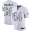 Men’s Las Vegas Raiders #64 Richie Incognito Limited White Color Rush Jersey