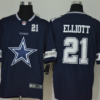 Men’s Dallas Cowboys #21 Ezekiel Elliott Navy Blue 2020 Big Logo Number Vapor Untouchable Stitched NFL Nike Fashion Limited Jersey