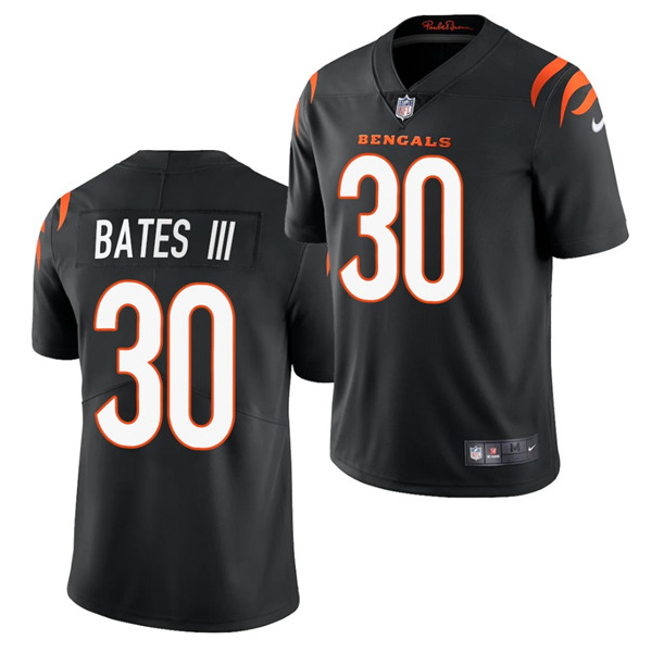 Men’s Cincinnati Bengals #30 Jessie Bates III 2021 New Black Vapor Untouchable Limited Stitched Jersey